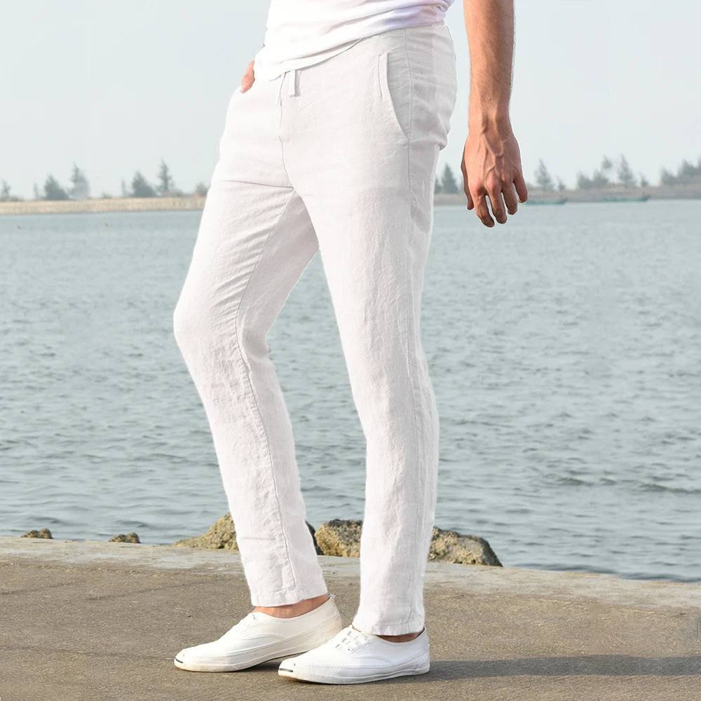 COTTON LINEN PANTS