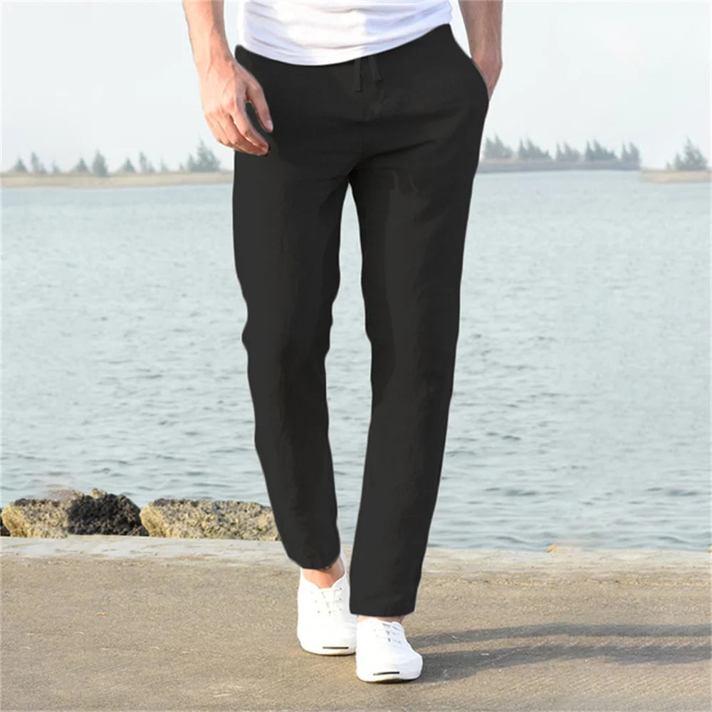 COTTON LINEN PANTS