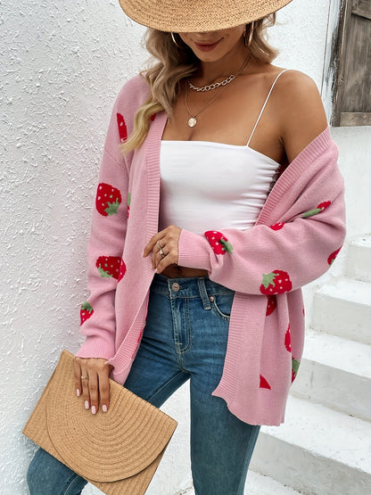STRAWBERRY KNIT CARDIGAN