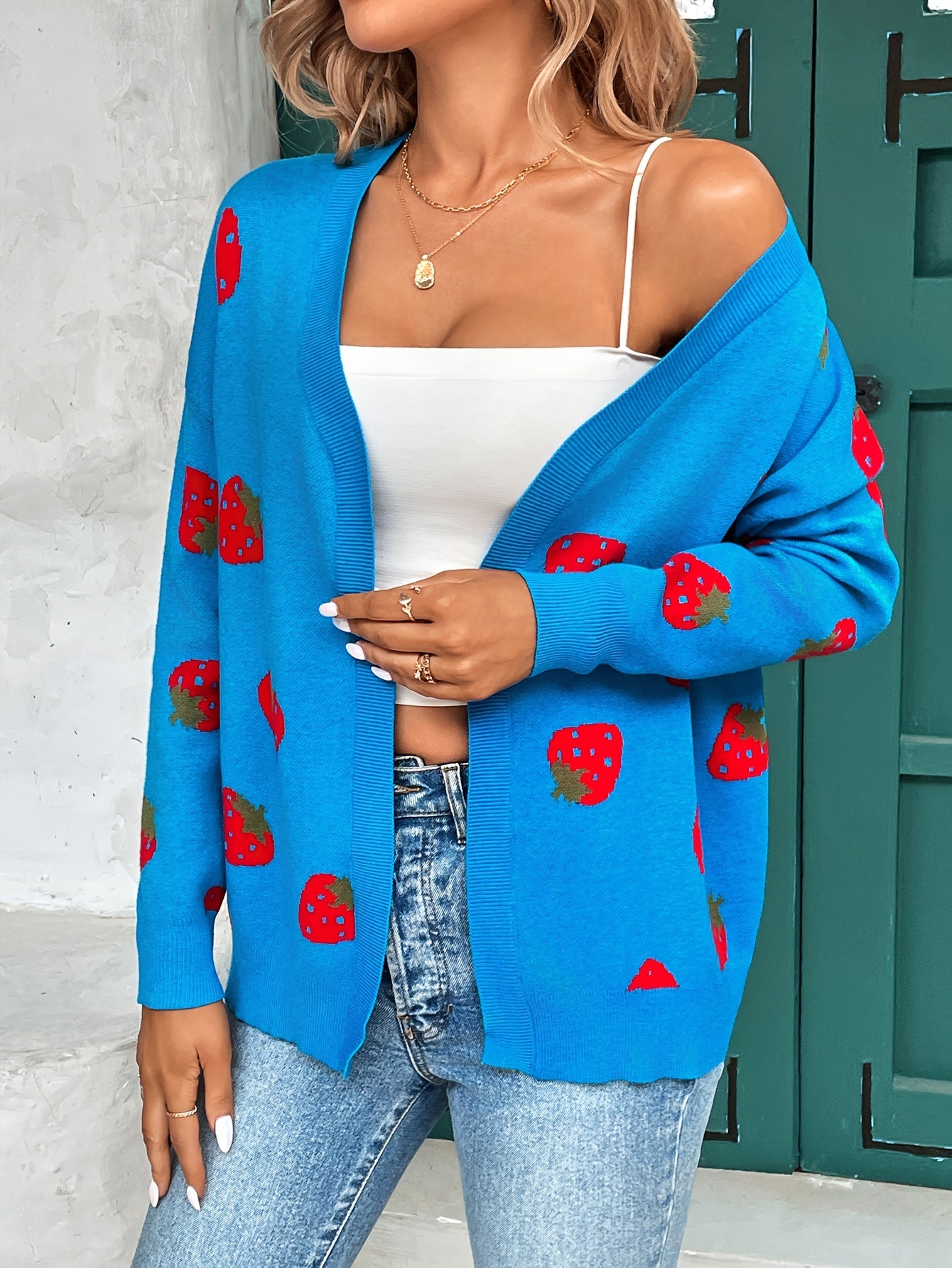 STRAWBERRY KNIT CARDIGAN
