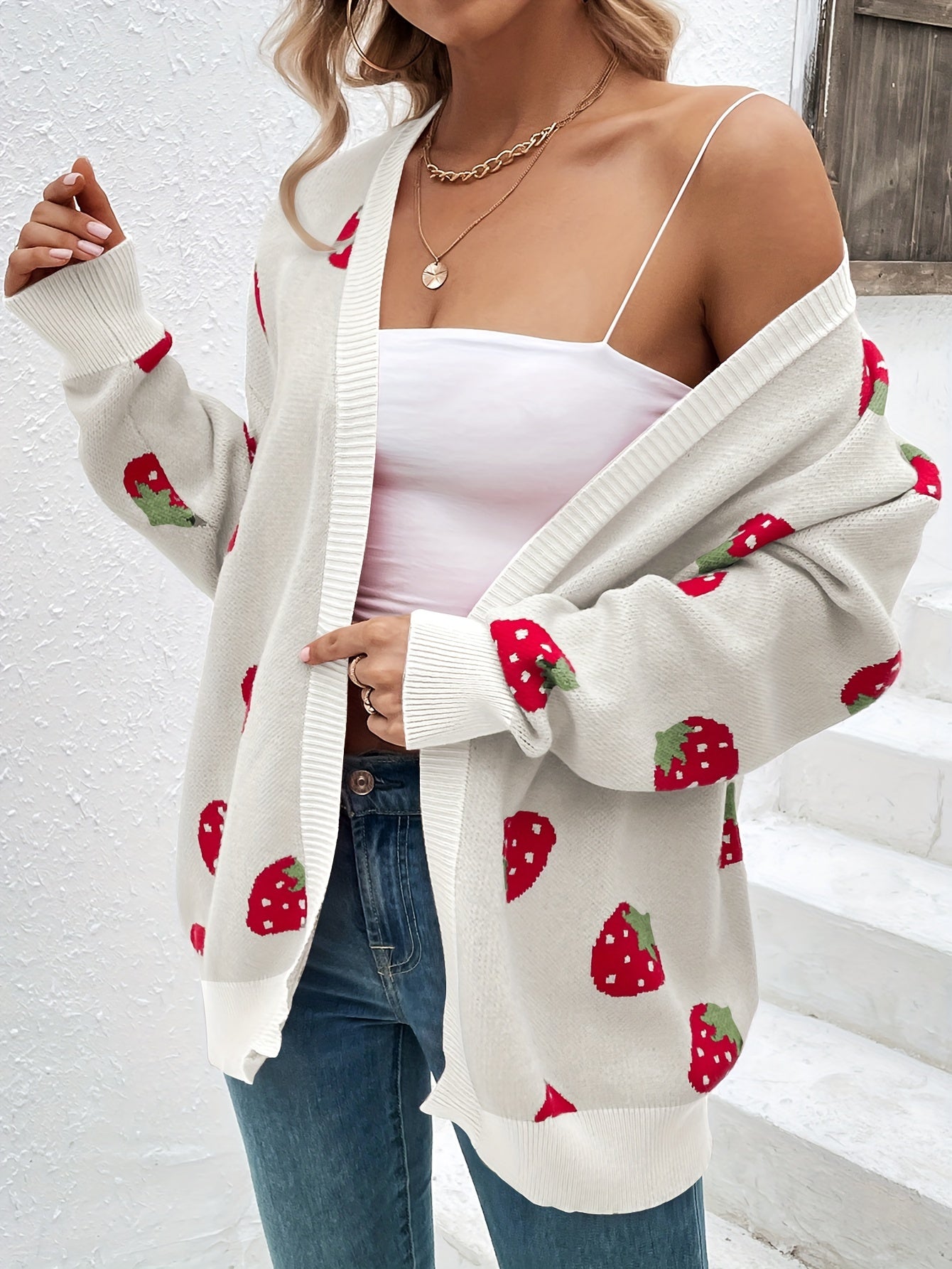 STRAWBERRY KNIT CARDIGAN