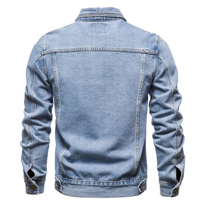 DENIM MOTORCYCLE JACKET
