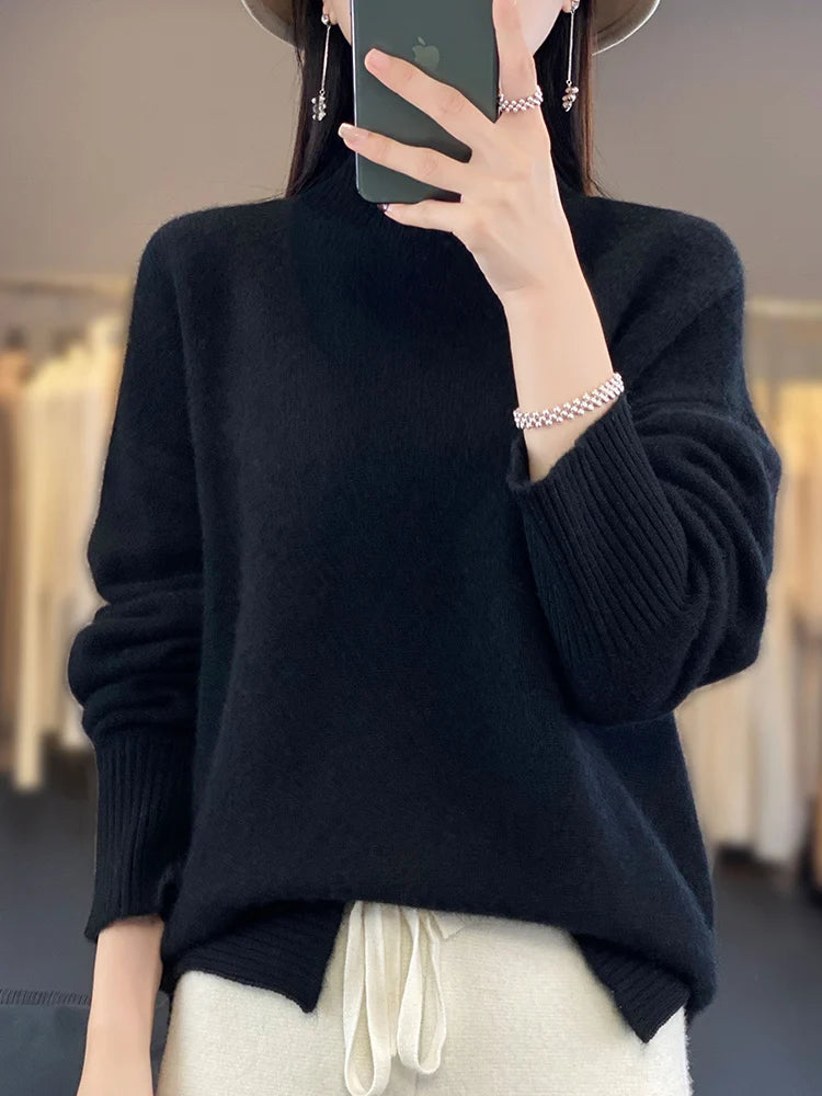 MERINO MOCK SWEATER