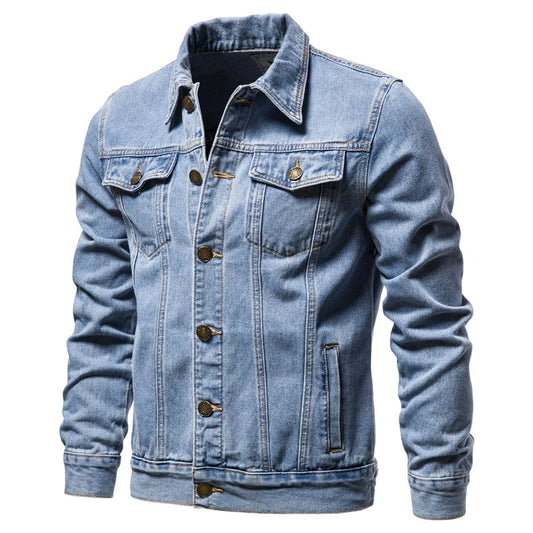 DENIM MOTORCYCLE JACKET