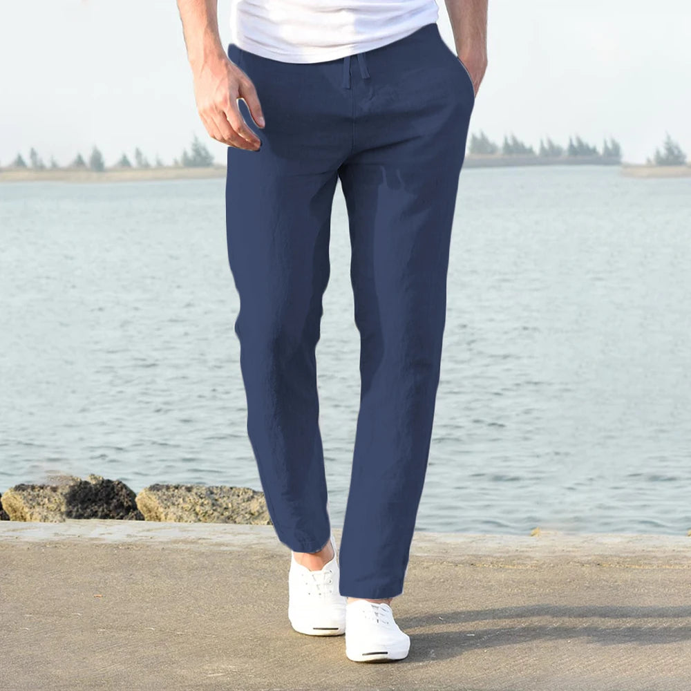COTTON LINEN PANTS