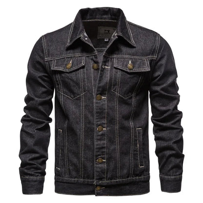 DENIM MOTORCYCLE JACKET