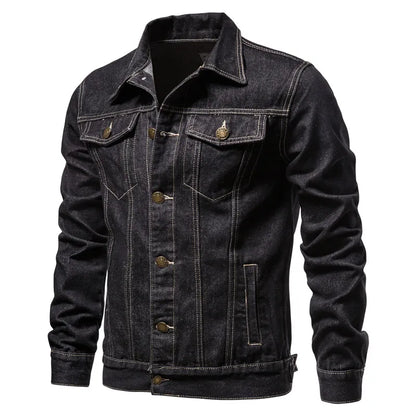 DENIM MOTORCYCLE JACKET