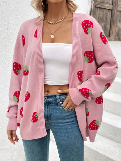 STRAWBERRY KNIT CARDIGAN